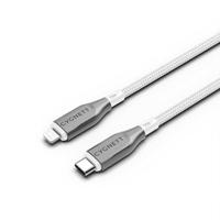 Cygnett Gepantserde Lightning naar USB-C snellaadkabel 30W (2m, wit) - thumbnail