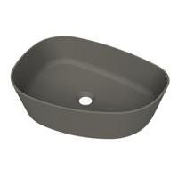 Arcqua Rocker waskom - opbouw - organisch rechts - 50x37cm - mat quartz grijs WAS657343 - thumbnail
