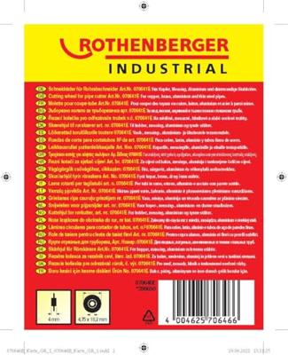Rothenberger Rothenberger 5-Pack vervanging snijwielen Cu-Al-Fe - ROT070646E