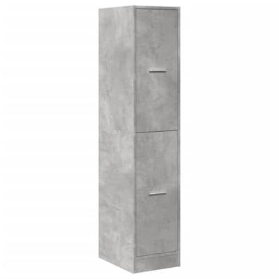 Apothekerskast 30x41x144,5 cm bewerkt hout betongrijs - thumbnail