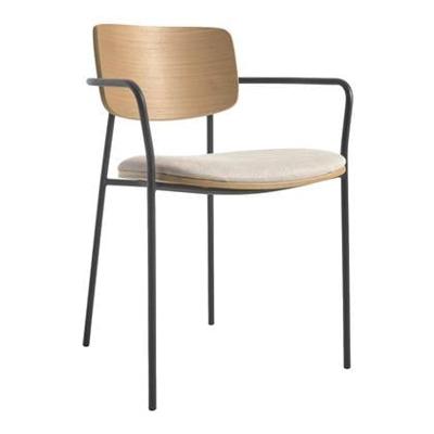 Kave Home Eetkamerstoel 'Maureen' Eiken, kleur Zwart