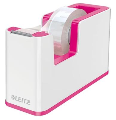 Leitz Plakbanddispenser WOW 5364 Wit, Pink Rolbreedte (max.): 19 mm Rollengte (max.) 33 m Leitz Plakbanddispenser WOW 5364 Wit, Pink Rolbreedte (max.): 19 mm Rollengte (max.) 33 m