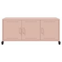 Tv-meubel 100,5x39x43,5 cm staal roze - thumbnail