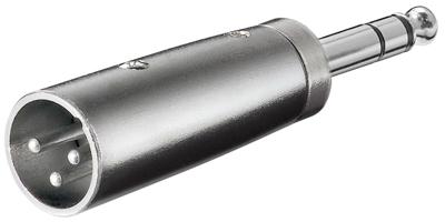 goobay XLR Adapter, AUX jack 6,35mm stereo male naar XLR male