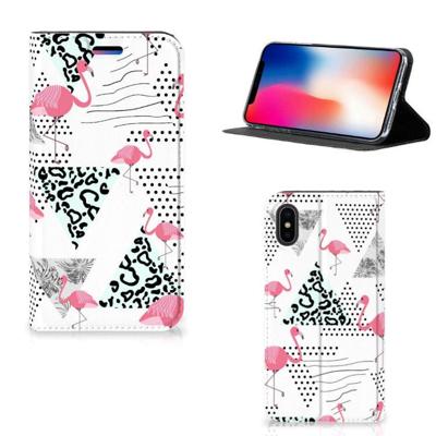 Apple iPhone X | Xs | Hoesje maken | Flamingo Triangle