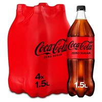 Frisdrank coca cola zero petfles 1.5 liter | 4 stuks - thumbnail