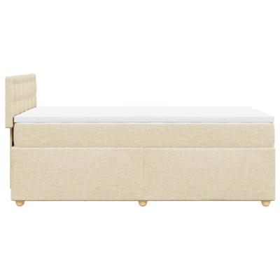 Boxspring met matras stof crèmekleurig 120x200 cm - thumbnail
