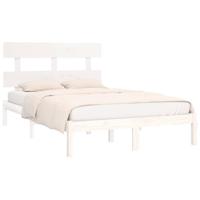 Bedframe massief hout wit 180x200 cm - thumbnail