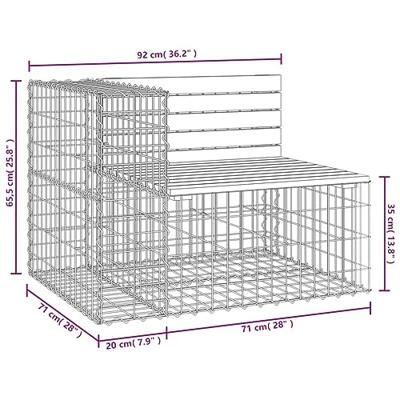 Tuinbank schanskorfontwerp 92x71x65,5 cm gempregneerd hout