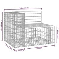 Tuinbank schanskorfontwerp 92x71x65,5 cm gempregneerd hout - thumbnail