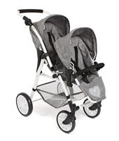 Tweeling Poppenwagen Twinny - Grey Jeans - thumbnail