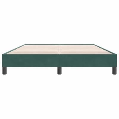 Boxspring zonder matras fluweel donkergroen 140x220 cm