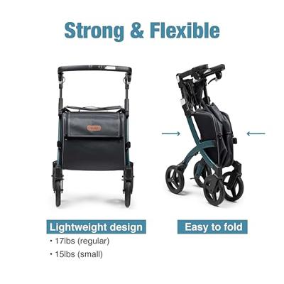 Rollz Flex 2 rollator classic (7,4 kg) | Rollator met grote boodschappentas | Matt Black | Lichtgewicht rollator | 3010RF0012 - thumbnail