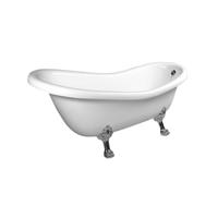 Vrijstaand Bad Sapho Retro 158x73x72 cm Wit met Leeuwenpoten Chroom - thumbnail