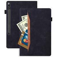 Luxe stand flip sleepcover hoes - Samsung Galaxy Tab S7 / S8 - Zwart - thumbnail