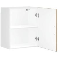 Keukenwandkast Porto bewerkt hout artisanaal eikenkleur - thumbnail