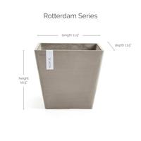 Ecopots Rotterdam kunststof bloempot Taupe - Ø 27,7 cm - thumbnail