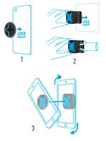 Steun voor mobiele telefoons Mobilis 044003 Blauw Zwart ABS Plastic - thumbnail