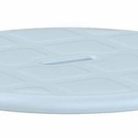 Atlantis zachte ronde licht blauwe zitting - thumbnail
