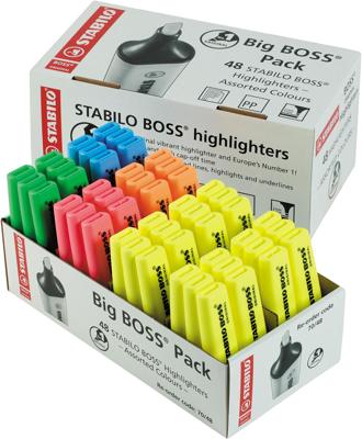Markeerstift stabilo boss 70 48st assorti Markeerstift stabilo boss 70 48st assorti