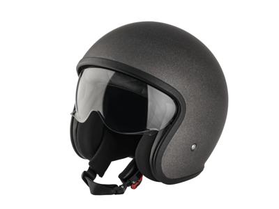 ULTIMATE SPEED Scooter helm met vizier XL (Grijs/mat)