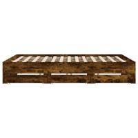 Bedframe met lades bewerkt hout gerookt eikenkleurig 200x200 cm - thumbnail