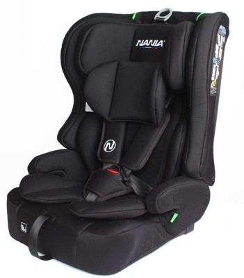 NANIA RIO Autostoel - Groep 1/2/3 - 76-150 cm - I-Size - Verkleiner - Zwart