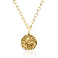 Zilveren Ketting met Gouden Plating en Zon en Maan Bedel - Tijdloze Mystiek van Elenza - thumbnail