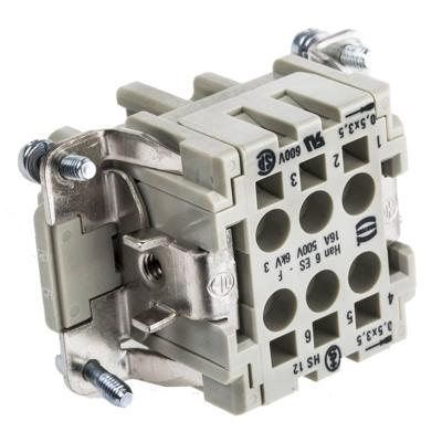 HARTING 09330062716 Businzetstuk Han® E 6 + PE Cage Clamp 1 stuk(s) Piece