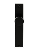 Hardbrass Knopkruk Piano op rechthoekig langschild blind - zwart - thumbnail