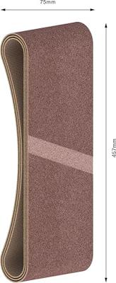 Bosch Accessories Schuurbandset P80 3 delig Bosch Accessories Schuurbandset P80 3 delig