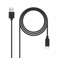 NANOCABLE 10.01.2103 USB-kabel 2.0, 3 A, type USB-C/M-A/M, zwart, 3 m - thumbnail