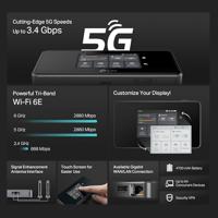 TP-Link M8550 5G LTE mobiele WLAN-router - tot 3,4 Gbit/s, Tri-Band Wi-Fi 6E, nano-simkaartsleuf, Gigabit WAN/LAN, 4680 mAh batterij, touchscreen, Wireguard, tot 32 apparaten - thumbnail