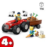 LEGO City 60461 Rode boerderijtractor met aanhanger en schapen - Spel voor kinderen vanaf 4 jaar - thumbnail