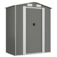 Tuinschuur 192x108x223 cm gegalvaniseerd staal lichtgrijs - thumbnail