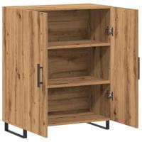 Dressoir 69,5x34x90 cm bewerkt hout artisanaal eikenkleur - thumbnail