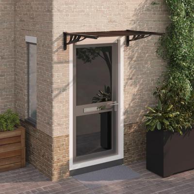 VidaXL Deurluifel 122x90 cm polycarbonaat zwart VidaXL Deurluifel 122x90 cm polycarbonaat zwart