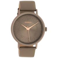 OOZOO C10578 Horloge Timepieces aluminium-leder taupe 42 mm - thumbnail