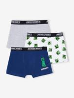 Set van 3 Minecraft® boxershorts voor jongens marineblauw - thumbnail