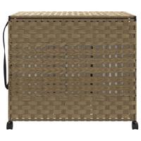 VidaXL Wasmand op wielen 66x35x60 cm rattan - thumbnail