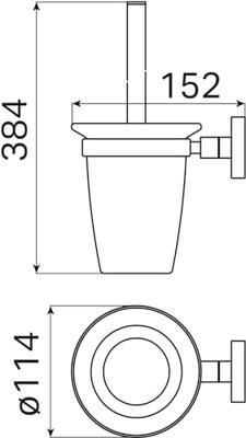 Toiletborstelhouder Haceka Kosmos Tec Mat Chroom Haceka