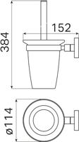 Toiletborstelhouder Haceka Kosmos Tec Mat Chroom Haceka - thumbnail