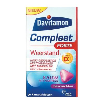Davitamon Compleet Weerstand Hoog Gedoseerd Kauwtabletten