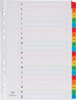 Pergamy tabbladen met indexblad, ft A4, 11-gaatsperforatie, geassorteerde kleuren, A-Z 20 met tabs - thumbnail