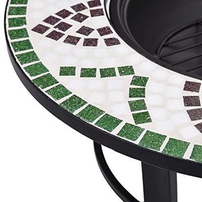 VidaXL Vuurschaal mozaïek 68 cm keramiek groen
