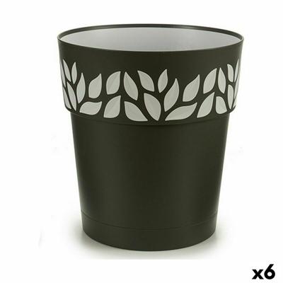 Zelfwaterende bloempot Stefanplast Cloe Antraciet Plastic 29 x 29 x 29 cm (6 Stuks)