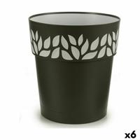 Zelfwaterende bloempot Stefanplast Cloe Antraciet Plastic 29 x 29 x 29 cm (6 Stuks) - thumbnail