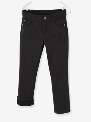 Onverwoestbare, gevoerde rechte broek jongen zwart