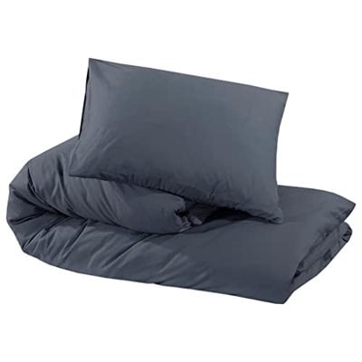 VidaXL Dekbedovertrekset 220x240 cm katoen antracietkleurig VidaXL Dekbedovertrekset 220x240 cm katoen antracietkleurig