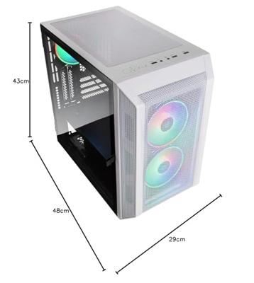 Kolink CITADEL MESH RGB WHITE Midi-tower Gaming-behuizing, Behuizing Wit